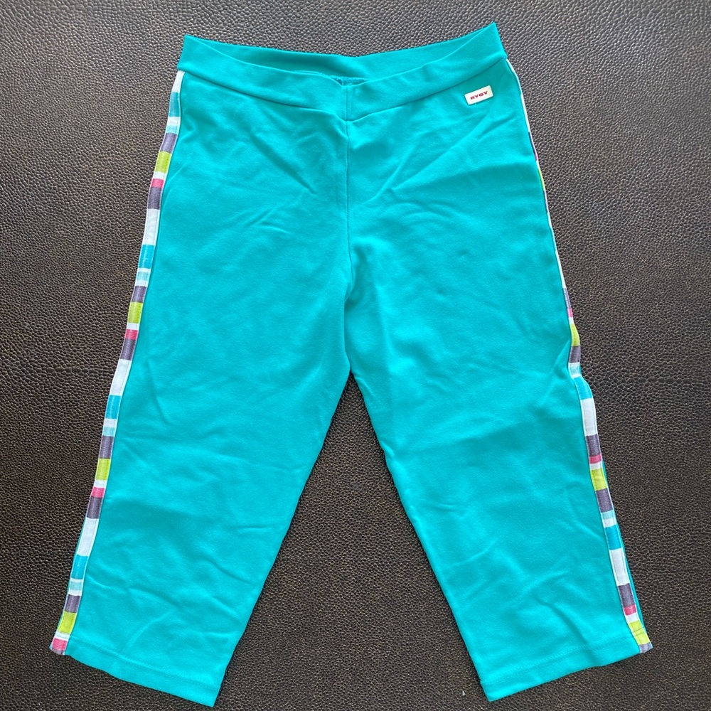 Girls, rygy, leggings, capri, green girls pants. Size L